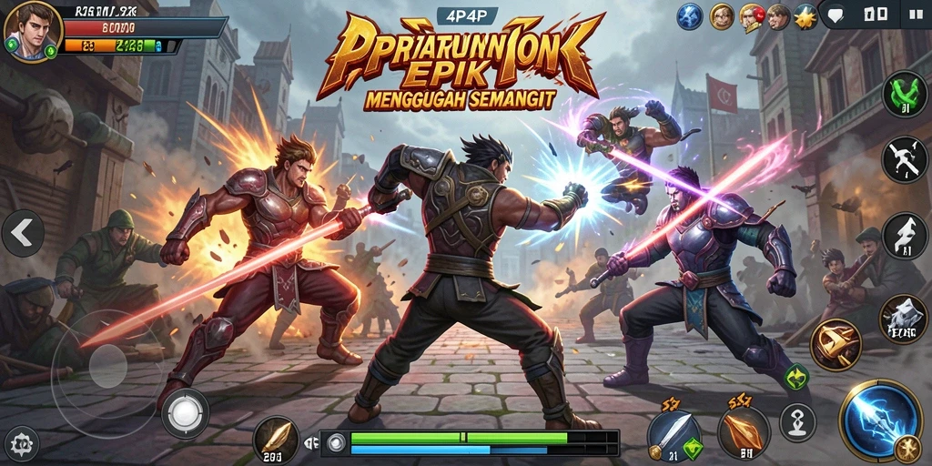 Gameplay seru dan dinamis dengan pertarungan menarik.