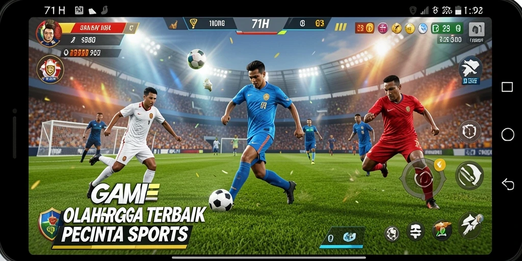 Tampilan gameplay 71H yang memukau dengan action olahraga yang dinamis.