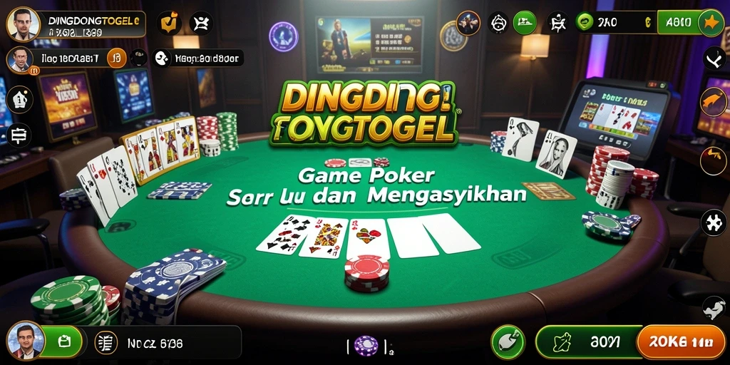 Gameplay DINGDONGTOGEL yang mendebarkan dalam permainan Poker.