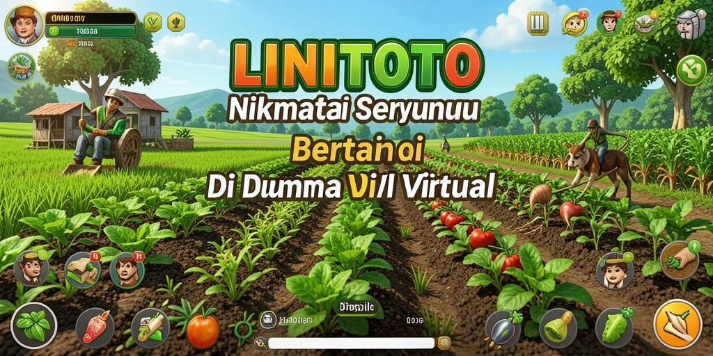 Tampilan gameplay seru di LINITOTO saat merawat pertanian.