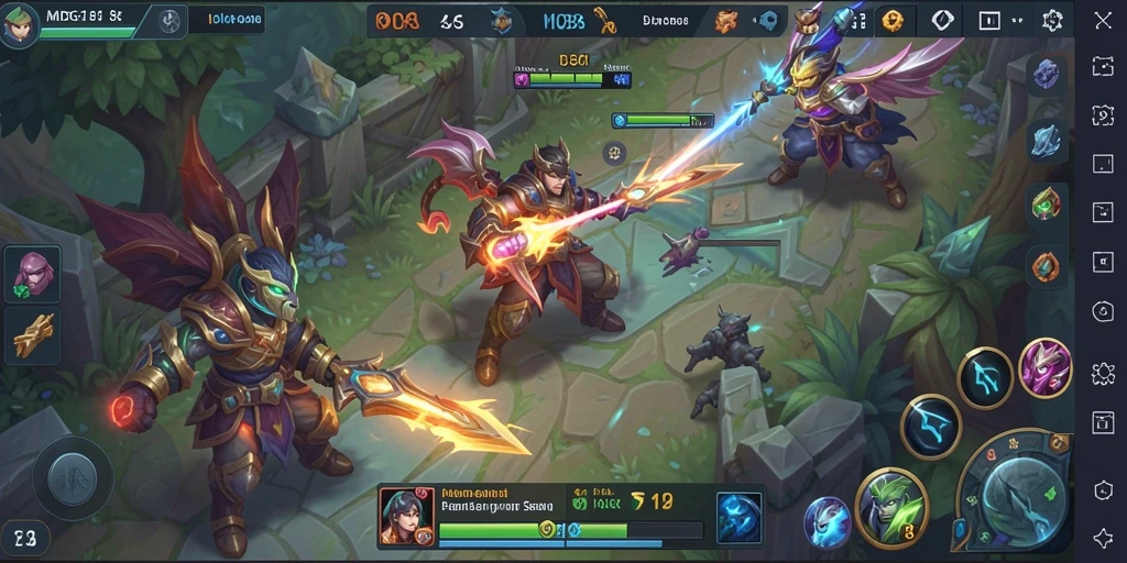 Tampilan menarik dari gameplay MOBA MDG188.