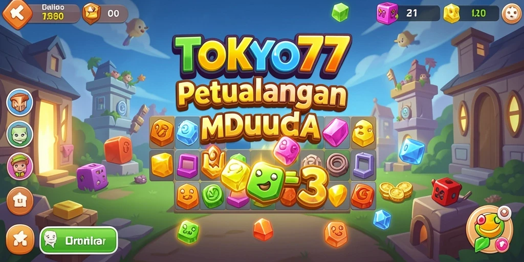 Gameplay seru di TOKYO77 dengan berbagai tantangan Match-3.